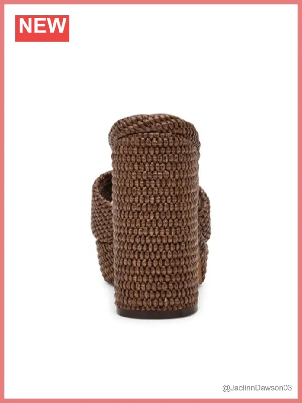 Steve Madden Joel Heeled Sandal - Brown Raffia Platform Block Heel Ankle Strap